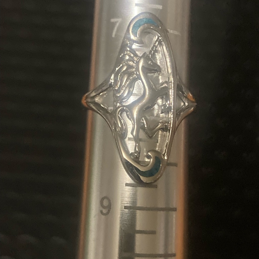 Silver Unicorn Ring 8